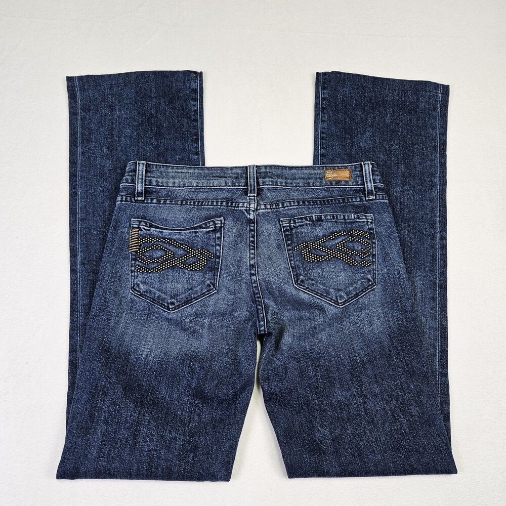 Paige Benedict Canyon Womens 27 Bootcut Jeans Aztec Studded Pocket Anthropologie